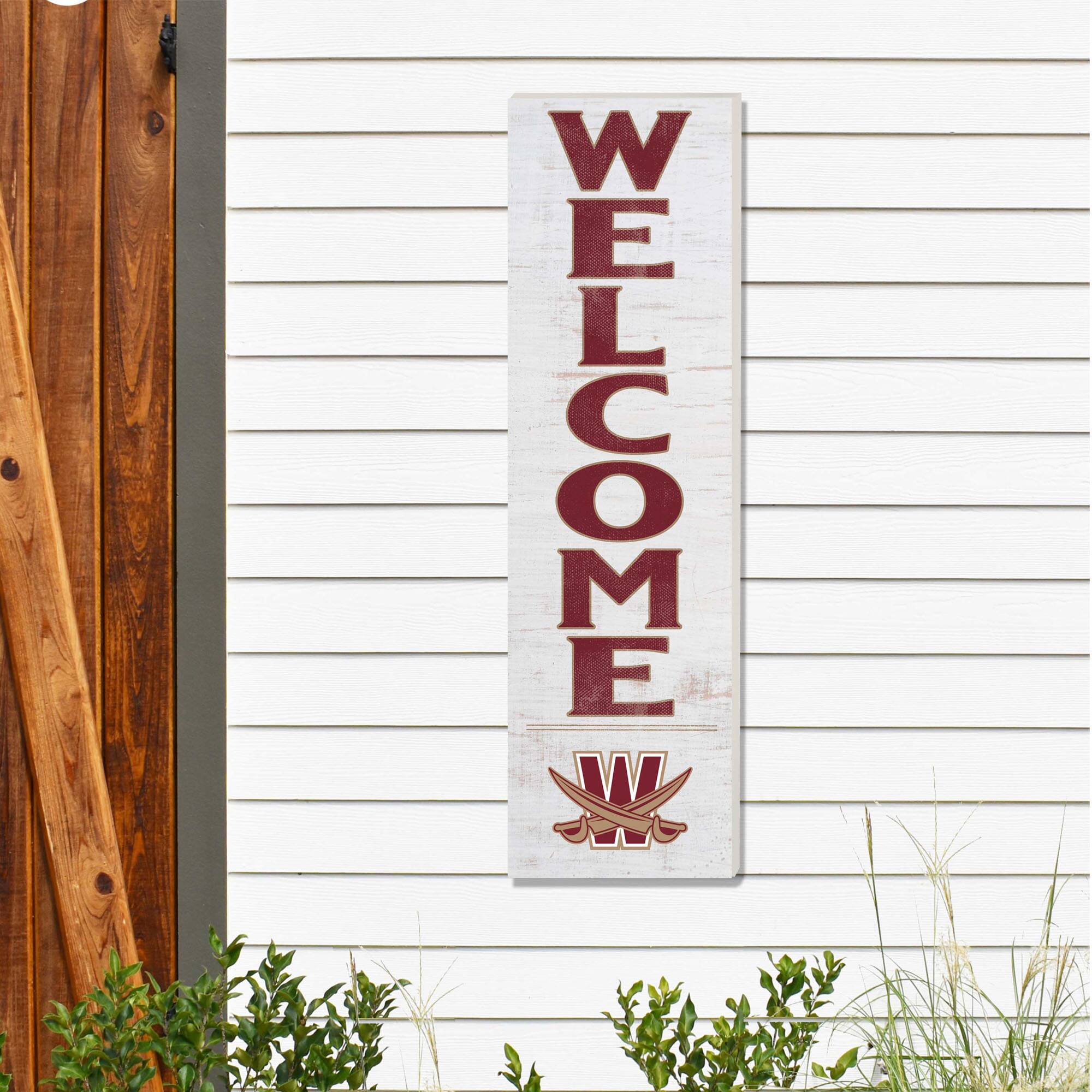 Alt View 1. Jardine - Walsh Cavaliers 10'' x 35'' Indoor/Outdoor Welcome Sign - White.