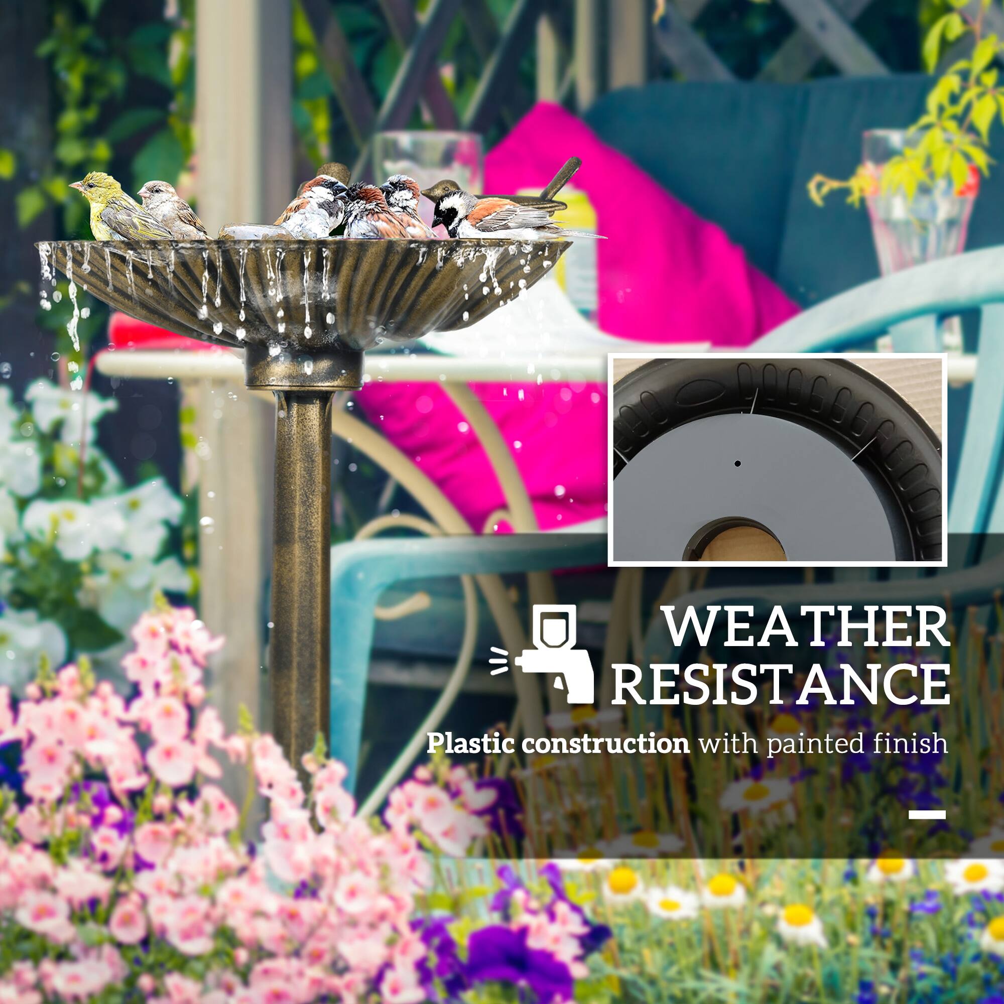 WEATHER RESISTANCE  
Plastic construction with painted finish