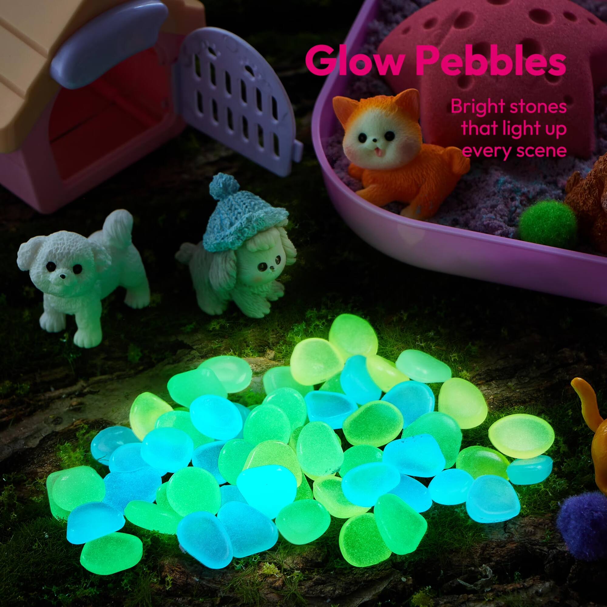 Glow Pebbles  
Bright stones that light up every scene