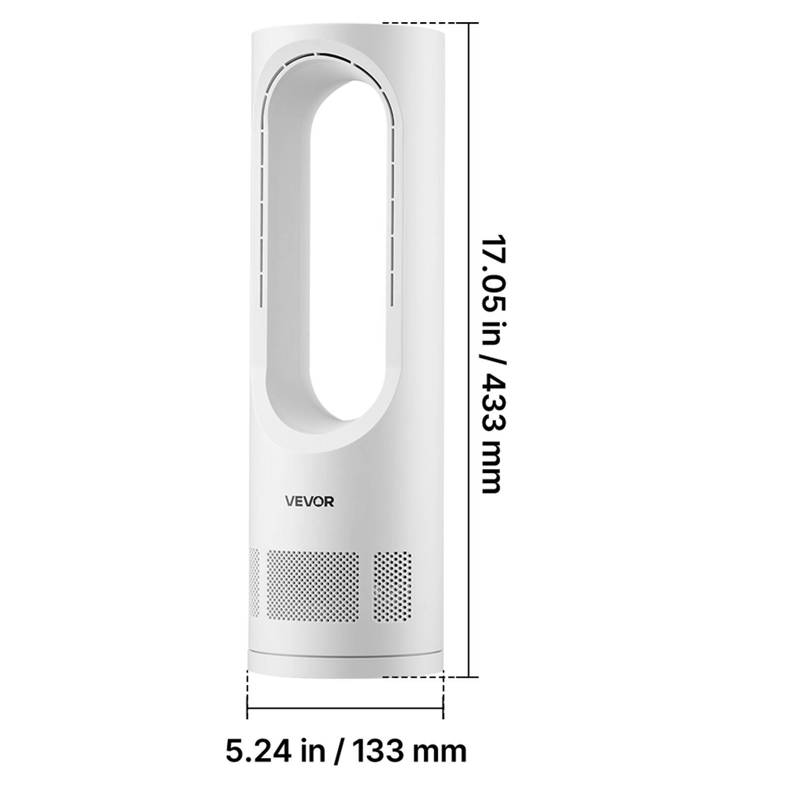 I / 17.05 in 433 mm VEVOR 5.24 in / 133 mm