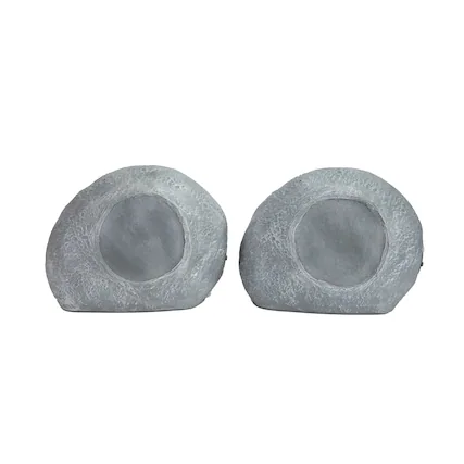 Front. Emerson - Emerson ERS-2000 Mini Pebbles Bluetooth Waterproof Rock Speakers - Gray.