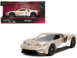 2017 Ford GT Accents "Pink Slips" Series 1/32 Diecast Model Car by Jada - Gold Metallic With White