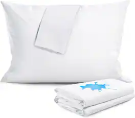 FAUNNA - 2 Pack (King) - Pillow Protector with Zipper King Size Pillow Covers 100% Waterproof Pillowcases, 20 x 36 inch - White