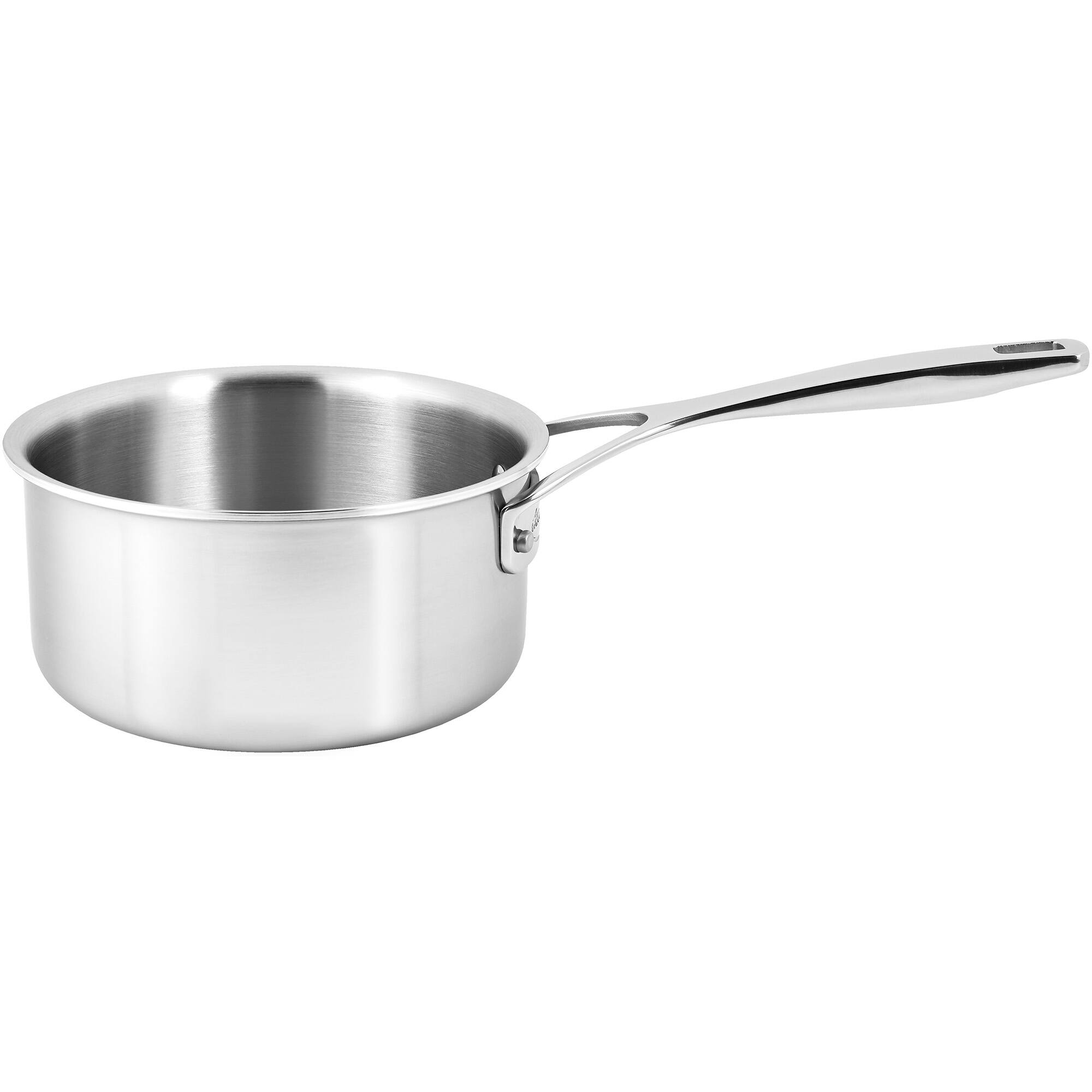 Alt View 2. Demeyere - Demeyere Essential 5-ply,  18/10 Stainless Steel,  Stay Cool Handle,  all Cooktops, Pour Edge, 1.5-qt Saucepan with Lid - Stainless Steel.