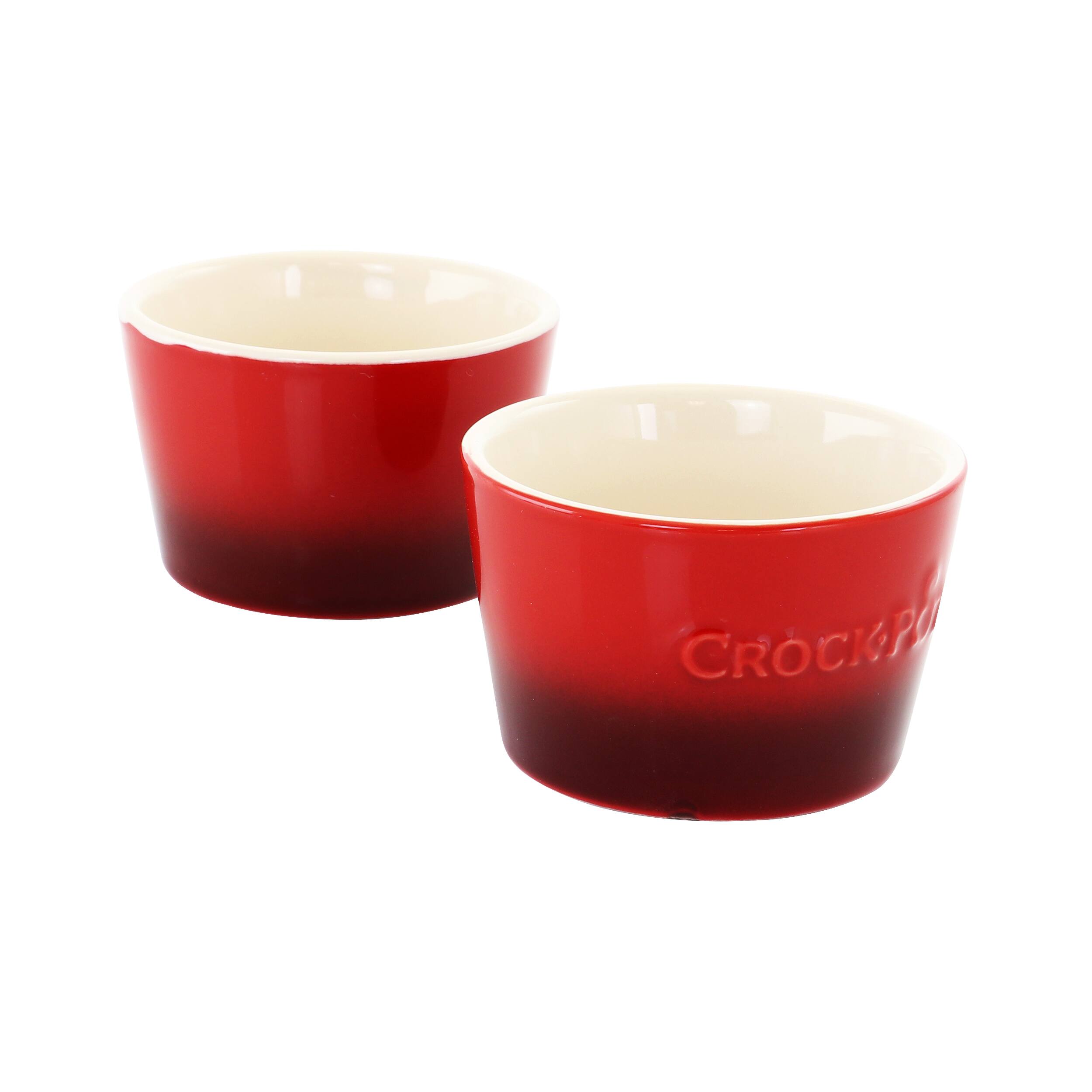 Alt View 5. Crock-Pot - Crock Pot Artisan 2 Piece 8 Ounce Stoneware Ramekin Set in Red - Red.