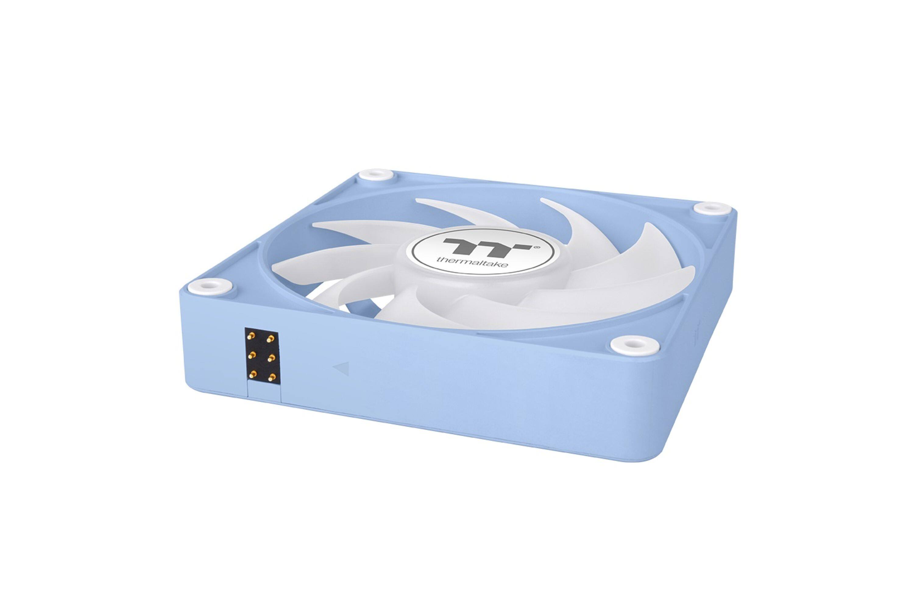 Alt View 5. Thermaltake - CT120 EX ARGB Sync 120mm Computer Case Cooling Fan (3-Pack) - Hydrangea Blue.