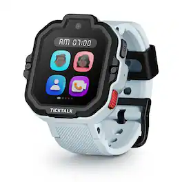 TickTalk - 5 Kids Smartwatch with Voice & Video Call, Text, GPS, SOS & School Mode - AT&T - Ash Gray - (2025)