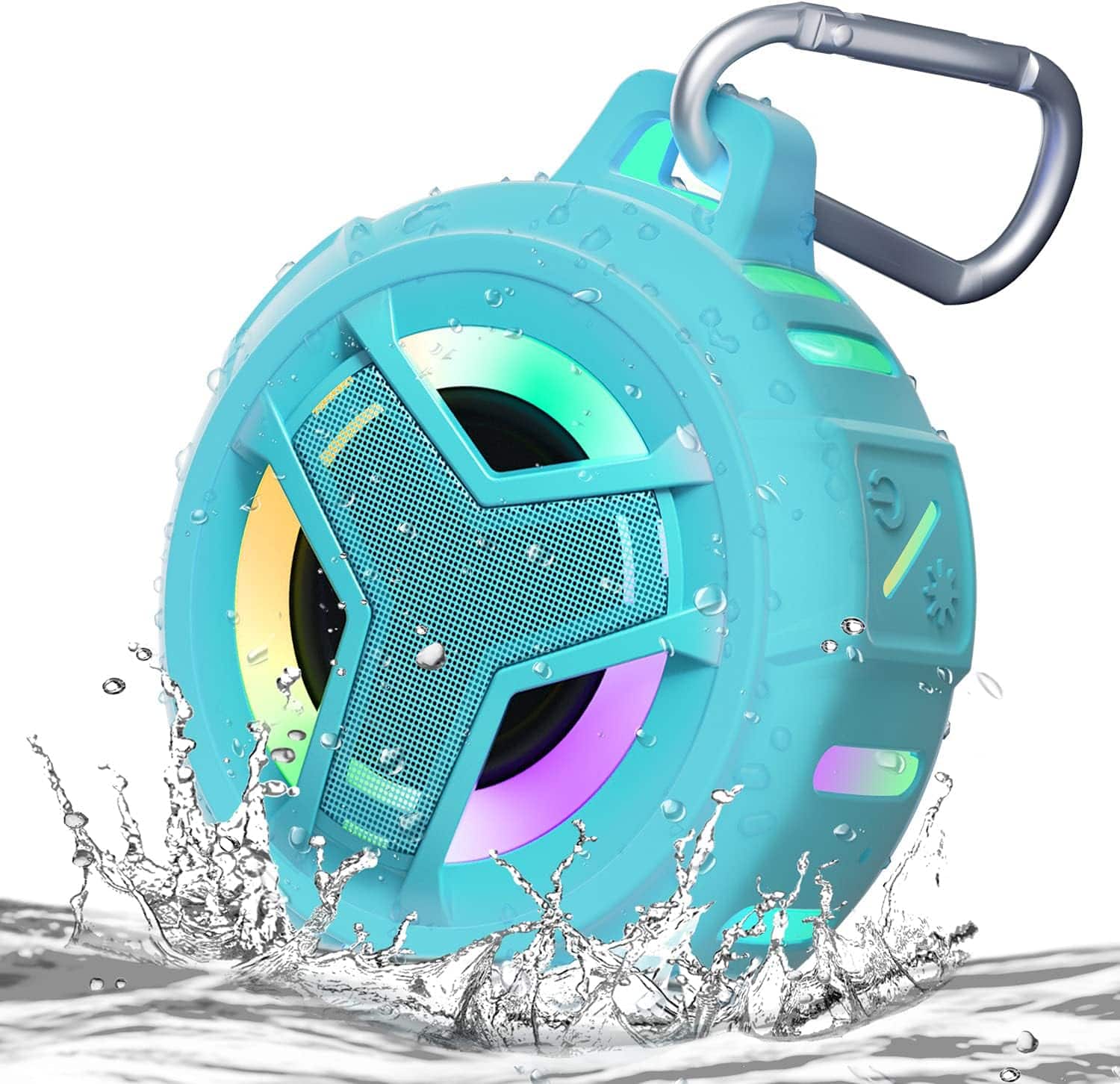 FINEAK - Bluetooth Shower Speaker Waterproof Portable Wireless Small Speakers - Sky Blue