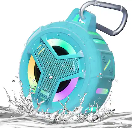 Front. FINEAK - Bluetooth Shower Speaker Waterproof Portable Wireless Small Speakers - Sky Blue.