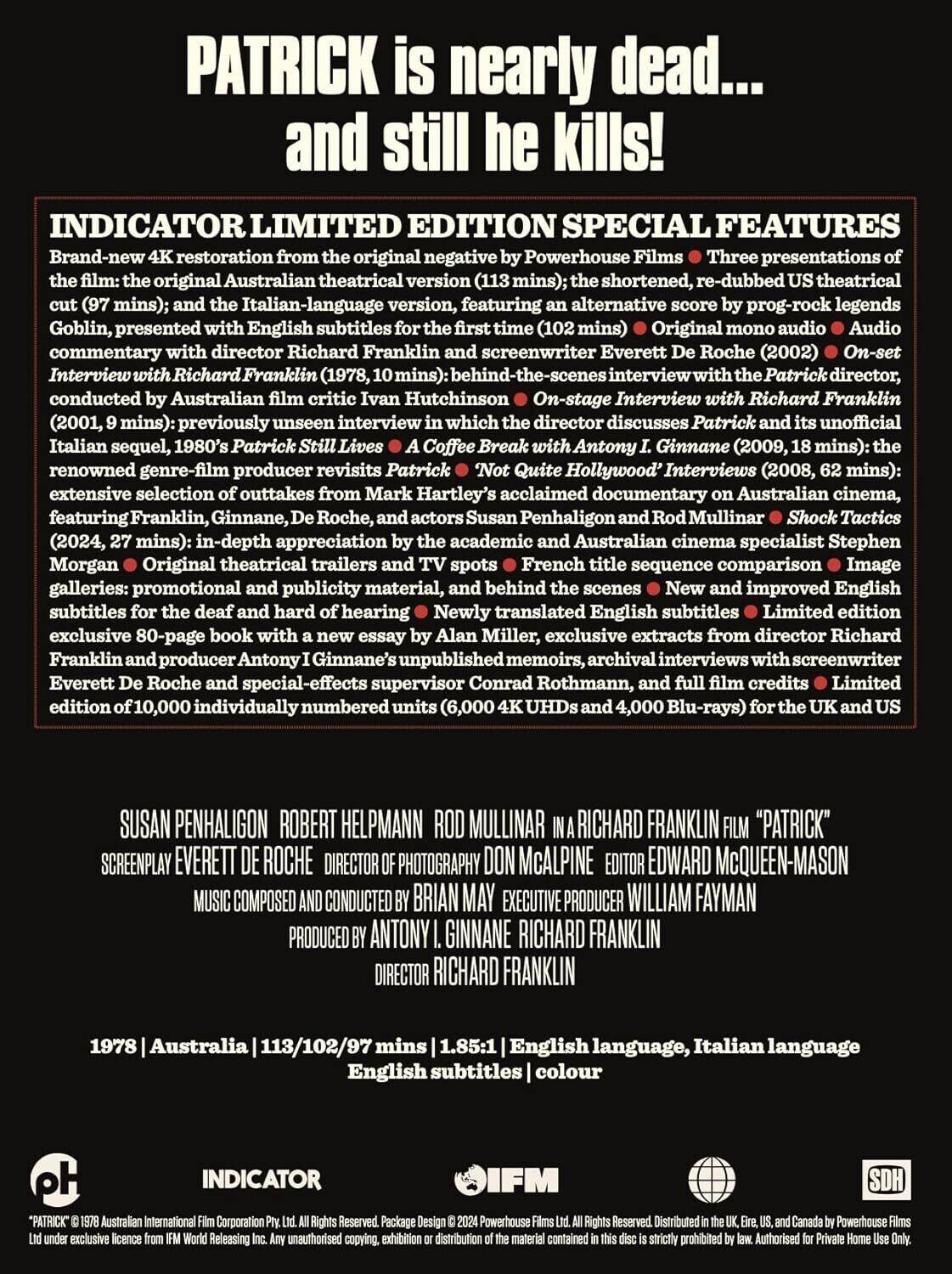 Alt View 1. Patrick   - 4K Blu-Ray.