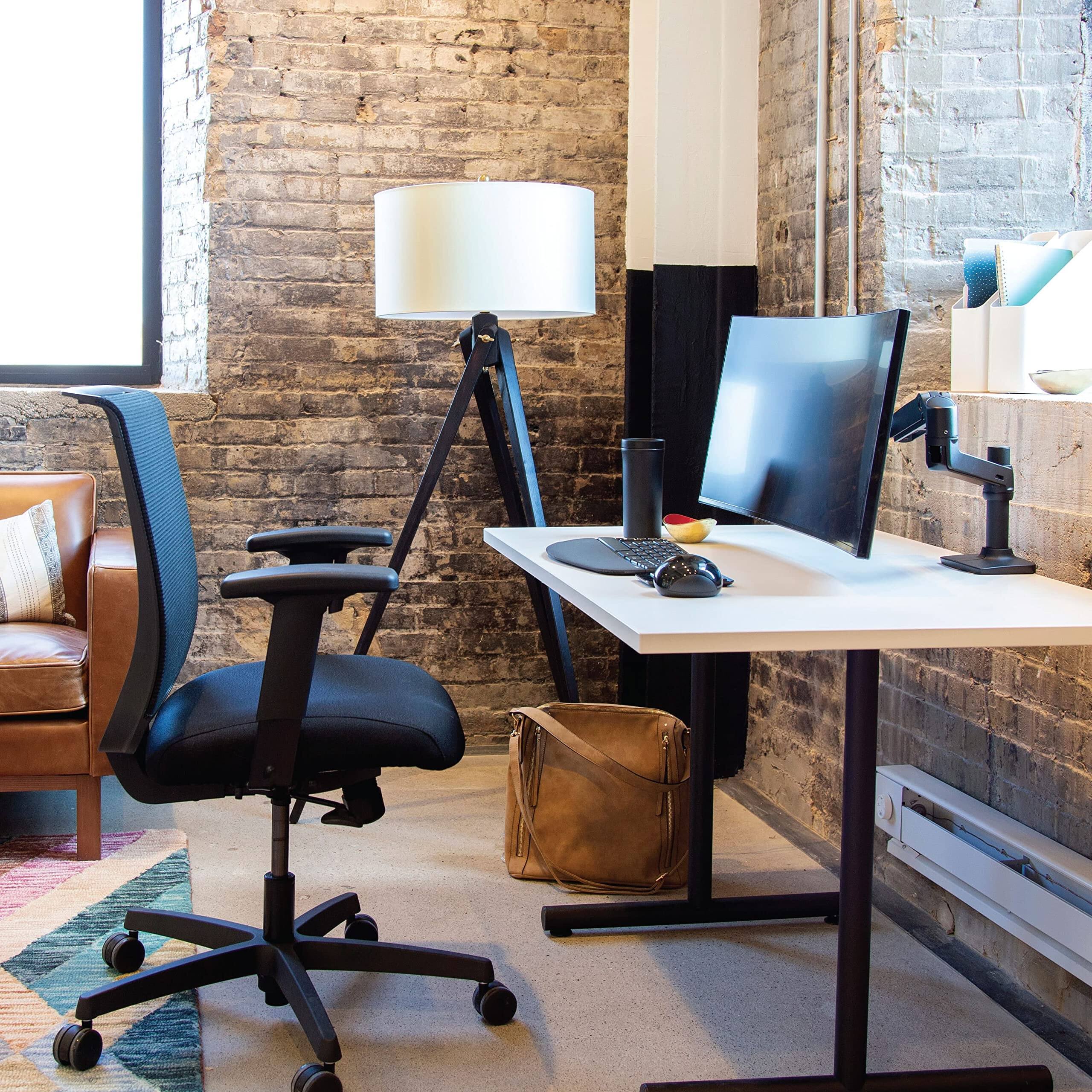 Left. Cedar Assembly - Lx Monitor Arm Single Desk Mount Fits Flat Curved Ultrawide Computer Monitors Up To 7 s Vesa Or - White LX Arm Tall Pole LX Monitor Arm.