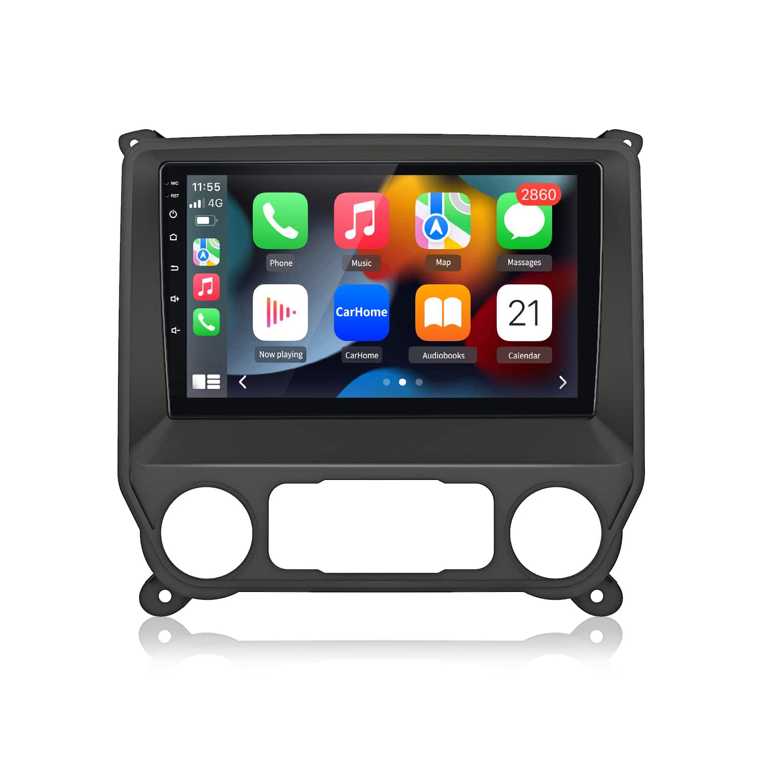 Junsun - Carplay 4+64G Android15 For Chevrolet GMC Sierra 2013-2019 Car Stereo Radio GPS Navi - Black