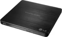 Front. LG - 24x Write/24x Rewrite/24x Read CD - 8x Write DVD External USB 2.0 DVD-Writer Drive - Multi.