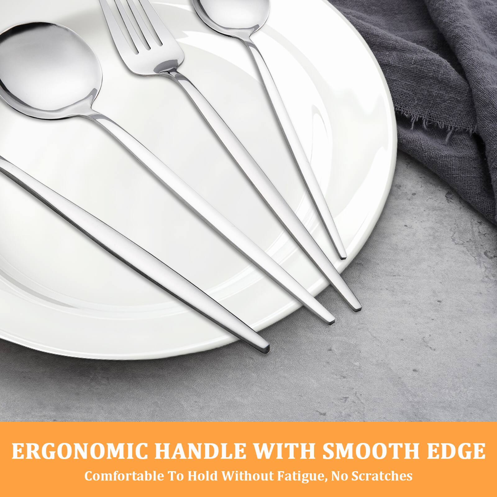 ERGONOMIC HANDLE WITH SMOOTH EDGE  
Comfortable To Hold Without Fatigue, No Scratches