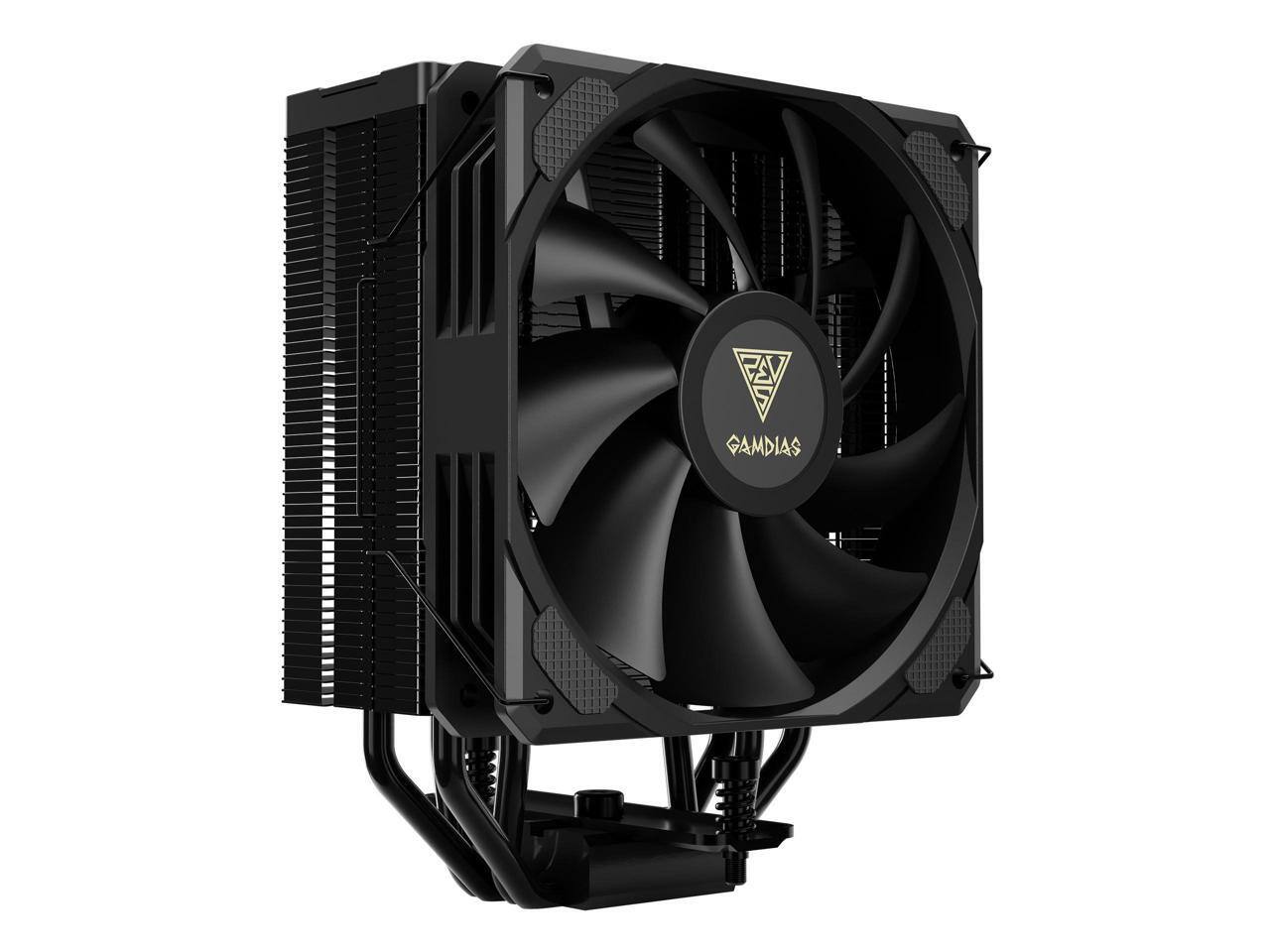 Alt View 1. GAMDIAS - Gamdias Boreas E2-410 CPU Cooler, 4 Cu Pipes, 120mm PWM Fan, Supports LGA/AM Sockets - Black.