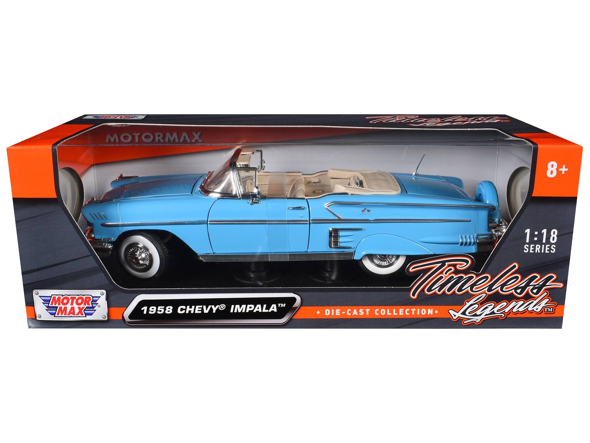 04N MOTORMAX FO FUTSNE T m 8+ MOTOR MAX K TM 1958 CHEVY IMPALA 1:18 SERIES Timeless DIE-CAST COLLECTION Legends TM