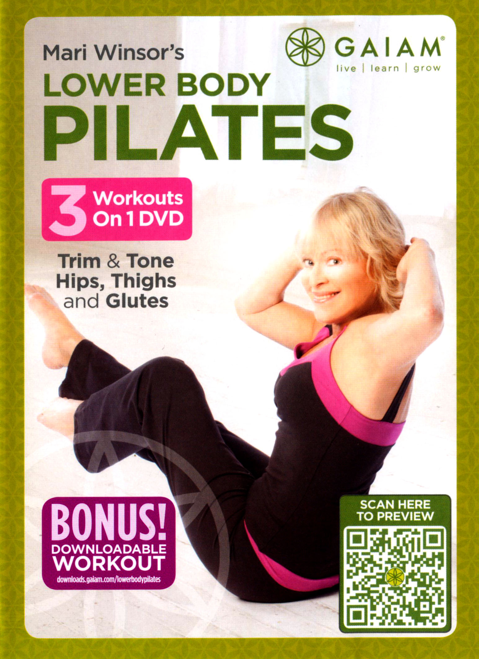 GAIAM PILATES DVDS Boxed Set of 3 Workouts Powerhouse Collection