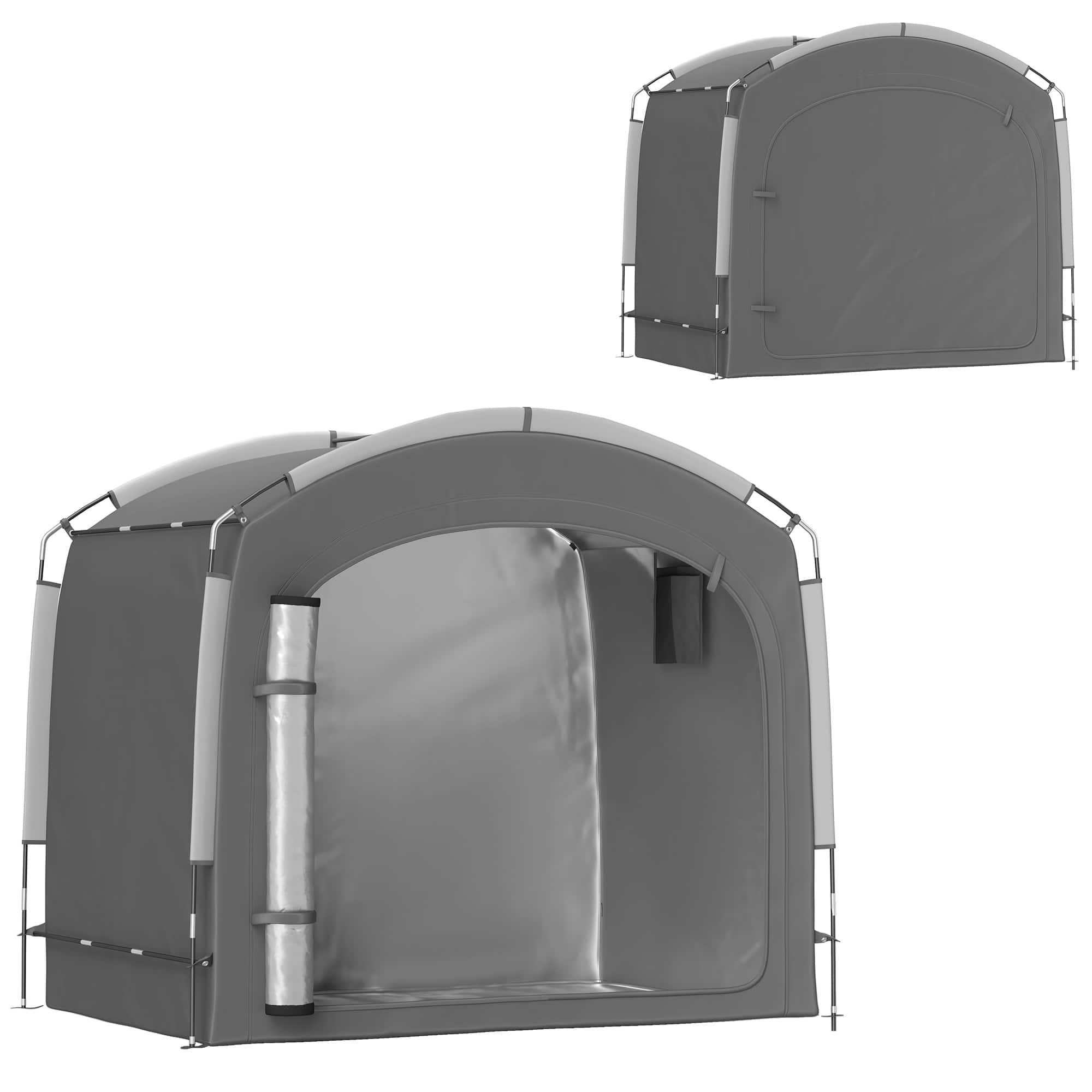 Outsunny Bike Storage Tent, Portable Bicycle Storage Shed