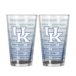 Logo Brands - Kentucky Wildcats Two-Pack Chant Fade 16oz. Pint Glass Set - Multicolor