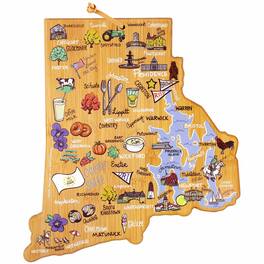 Totally Bamboo - Rhode Island Cutting Board with Artwork by Fish Kiss