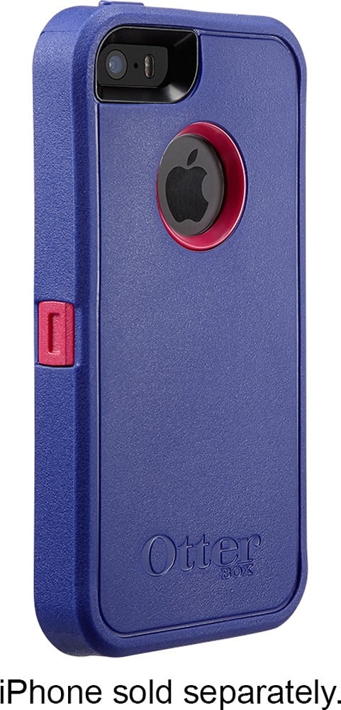 Angle. Otterbox - Defender Series Case for Apple® iPhone® SE, 5s and 5 - Berry.