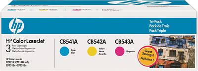 HP - CE259A 3-Pack Toner Cartridges - Cyan/Magenta/Yellow