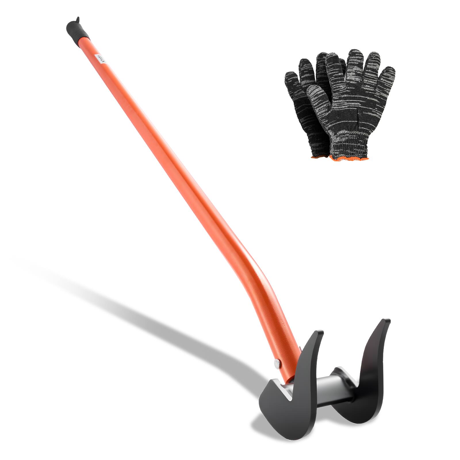 Front. VEVOR - Pallet Buster Tool, 50 Inch Carbon Steel Handle Wrecking Pry Bar, 2000 lbs Weight Capacity, Heavy Duty Deck Board - Orange.