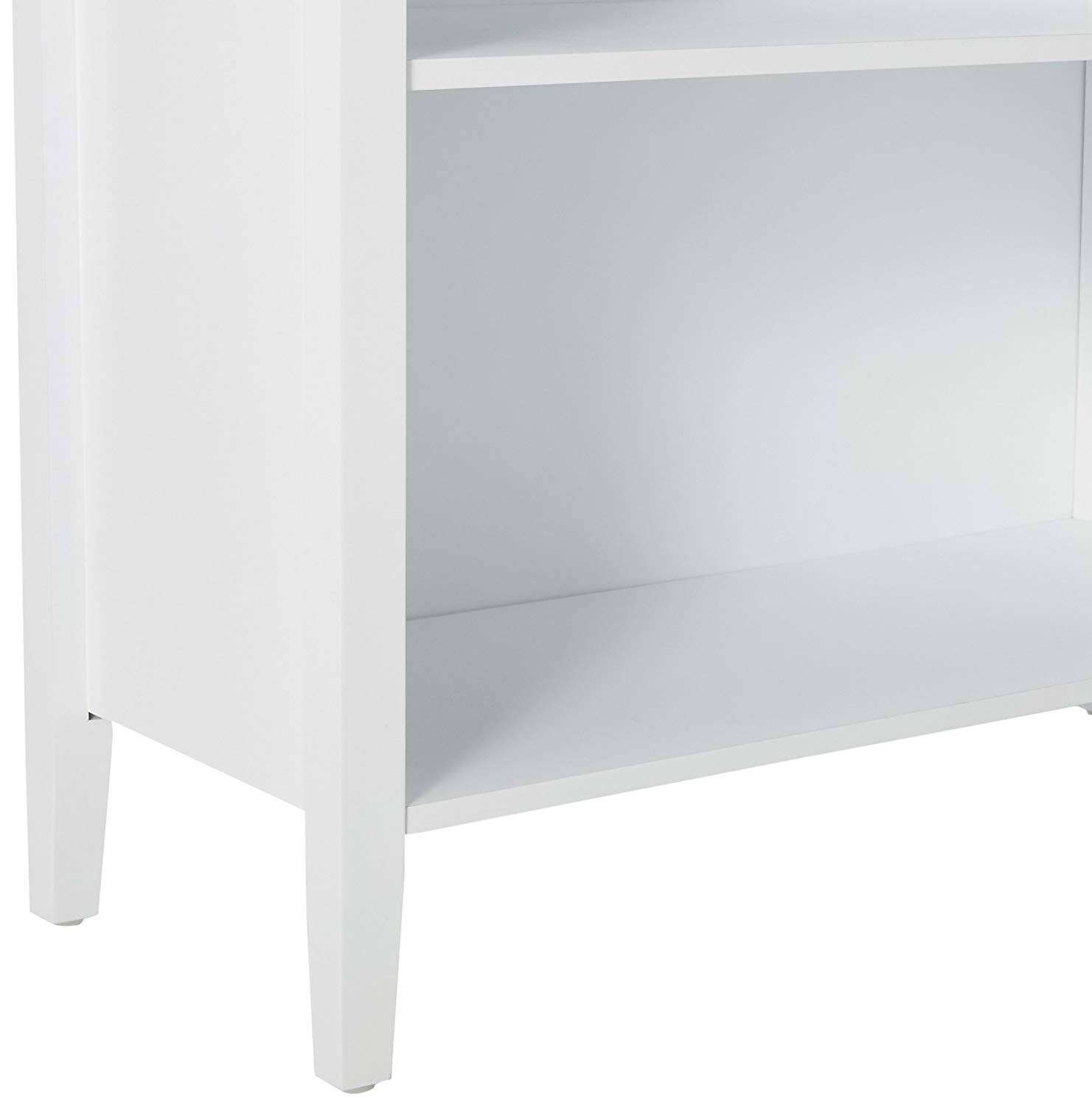 Alt View 1. Kings Brand Furniture - Kings Brand Furniture Samuel 4-Shelf Wood Bookcase - White.