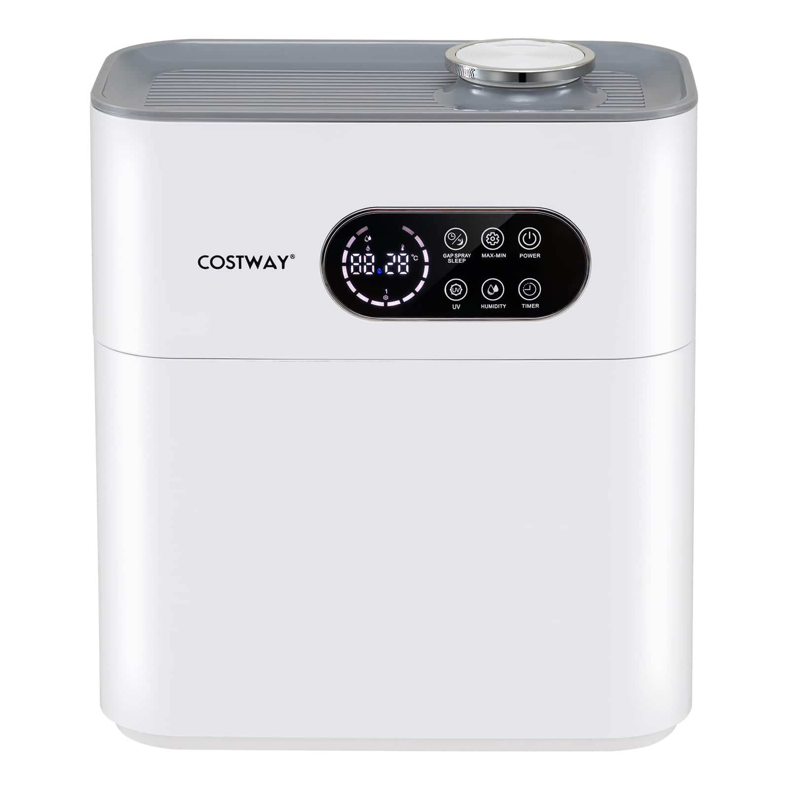 Costway - 1.7 Gal Cool Mist Humidifier, 3 Mist Modes, 12H Timer, Remote Control for Home - White