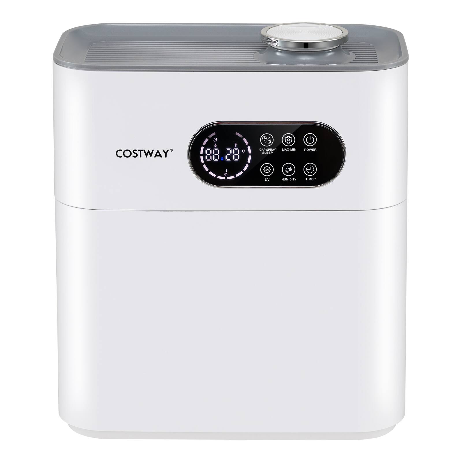 COSTWAY  
1 00 0000  
GAP SPRAY MAX-MIN POWER SLEEP  
1 8  
W  
HUMIDITY  
TIMER