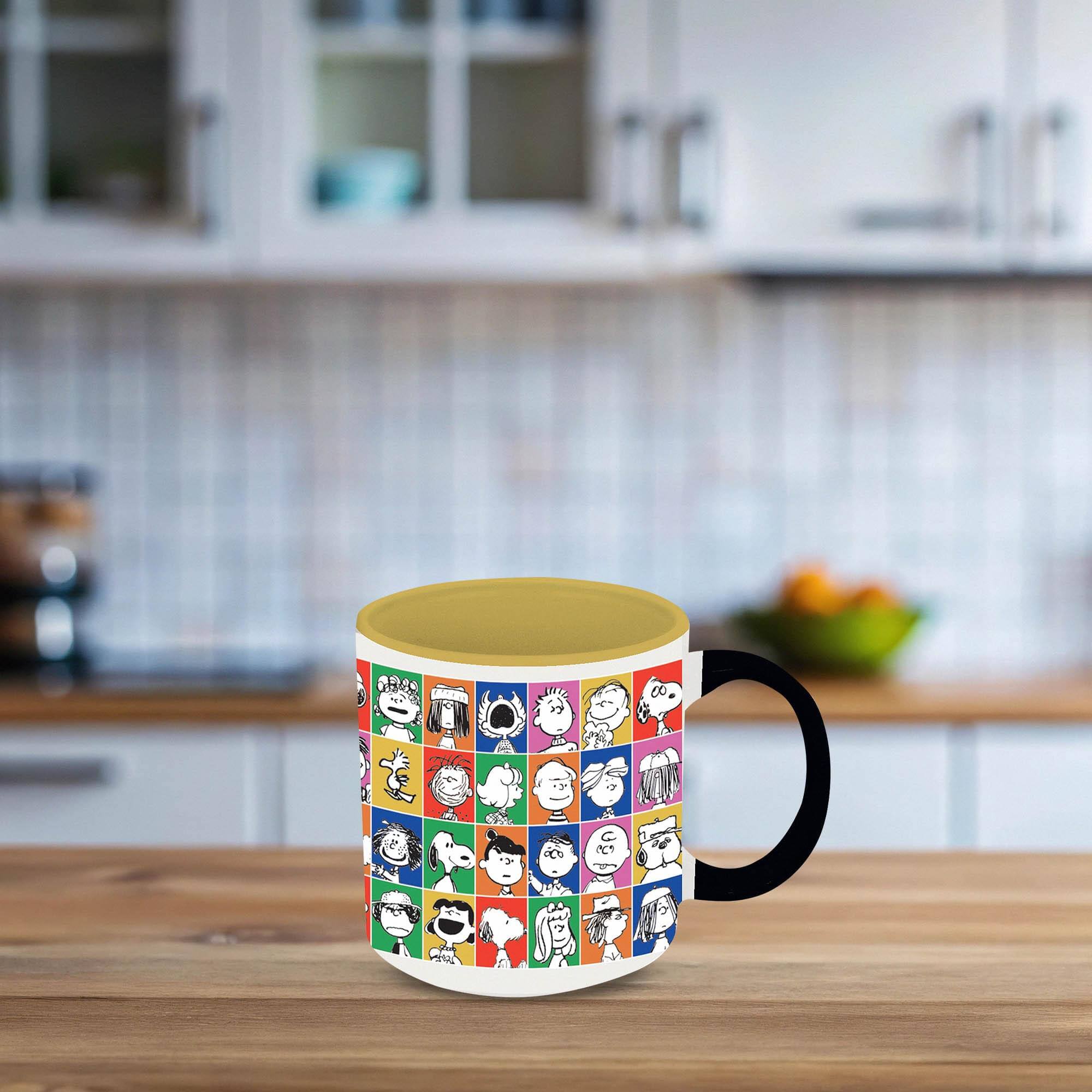 Alt View 10. Peanuts - Peanuts Faces 18oz Ceramic Mug - Multi-Colored.