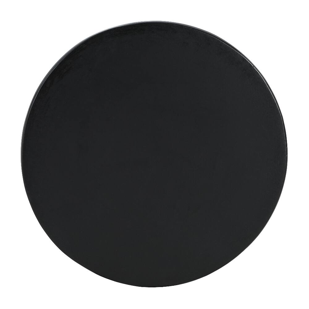 Alt View 1. Loheer - Loheer Concrete Side Table Outdoor Modern Black End Table - Black.
