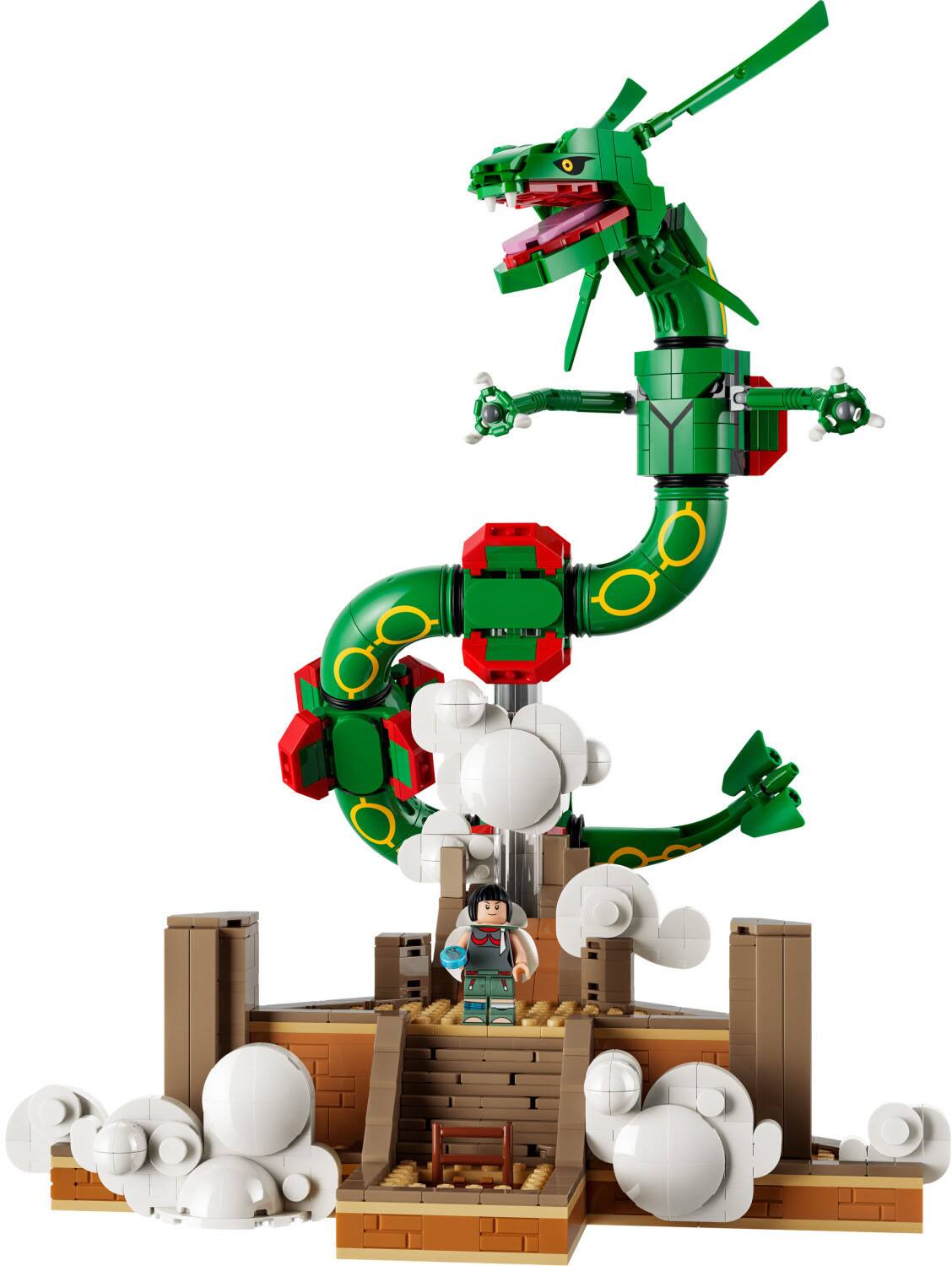 Angle. LEGO - Pokémon Rayquaza Decor Building Set 72168.