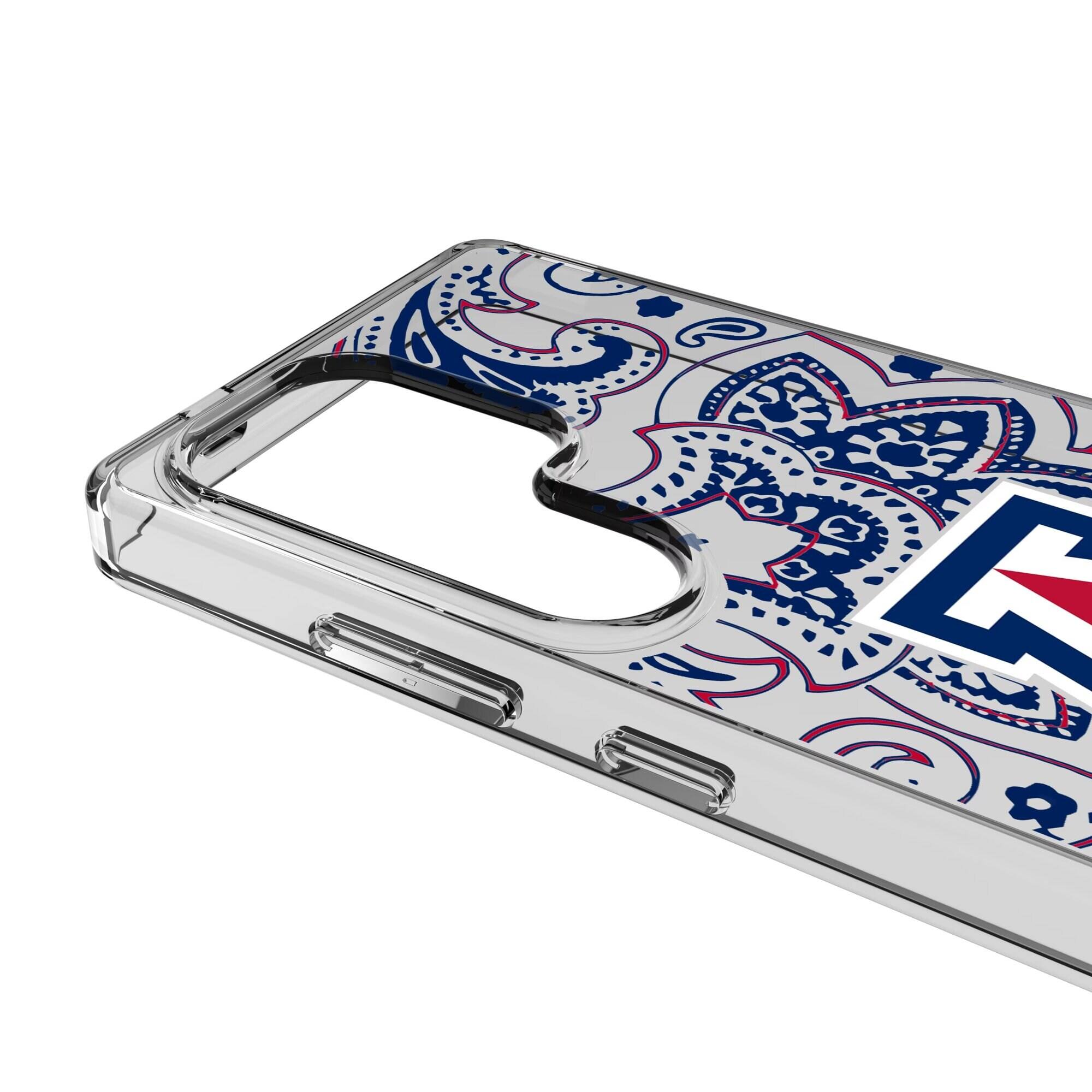 Alt View 2. Keyscaper - Arizona Wildcats Paisley Galaxy Clear Case - S24 Plus - Multicolor.