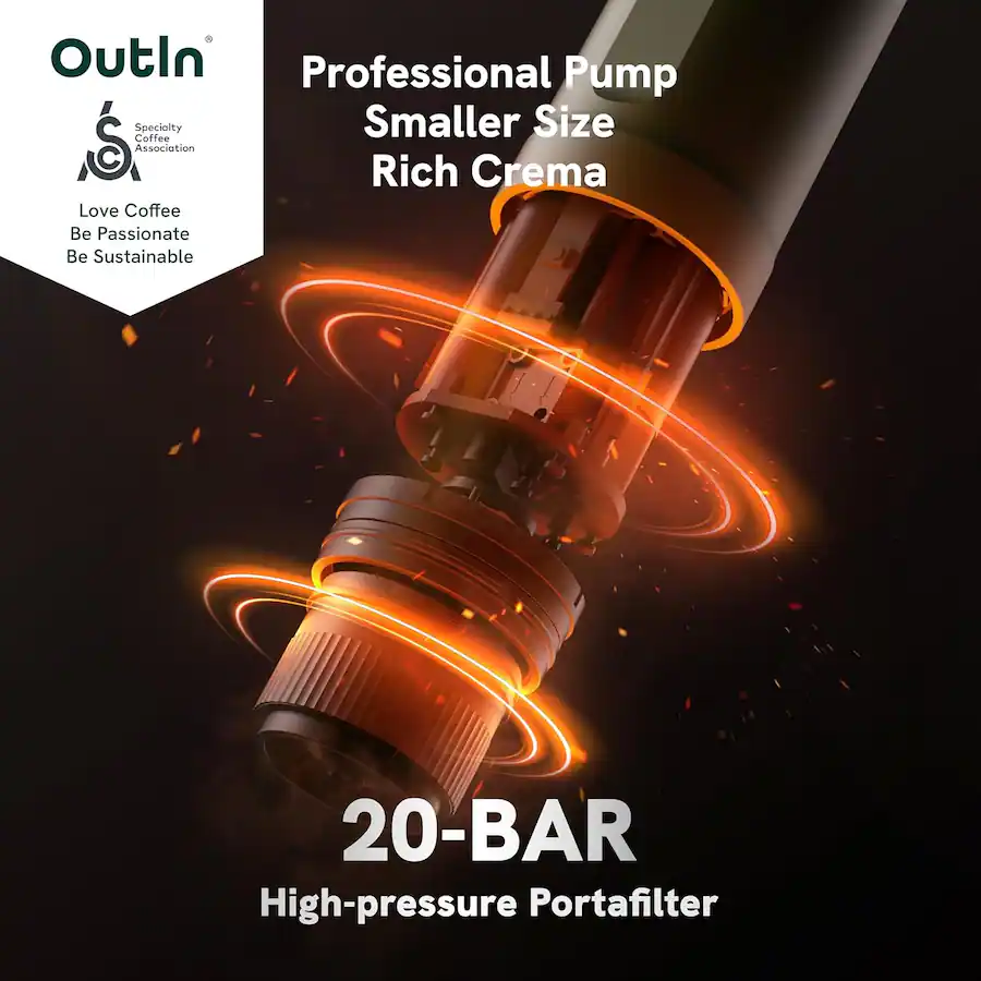 Outln Outin Nano Portable Electric Espresso Machine (Crimson OTEM 01 CR Red ...
