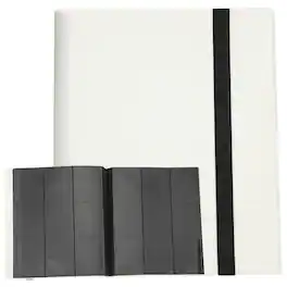 Unique Bargains - 9 Pocket Trading Card Binder, PU Cover 540 Side Loading Card Album Folder for TCG Game Sports Cards - White