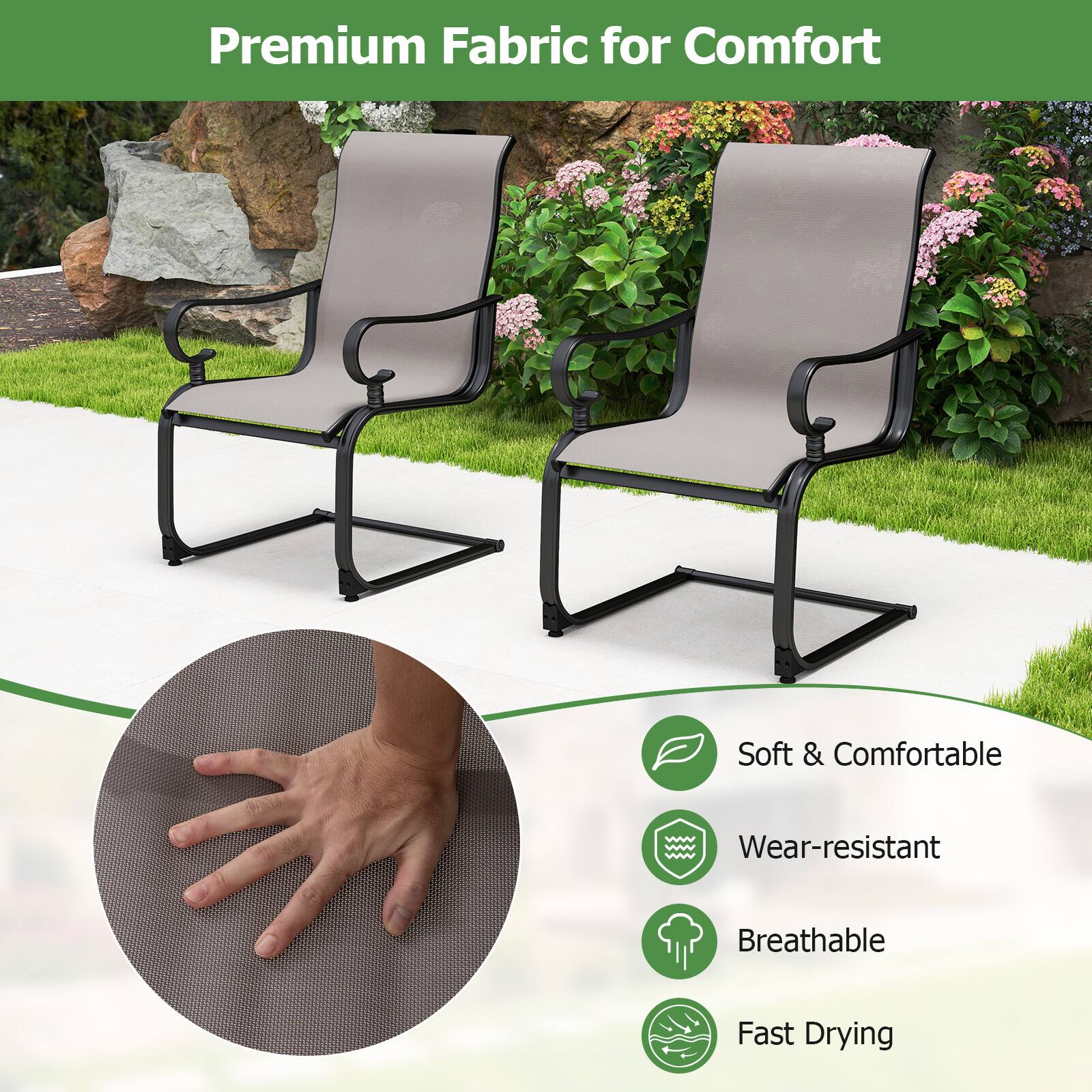 Premium Fabric for Comfort

- Soft & Comfortable
- Wear-resistant
- Breathable
- Fast Drying