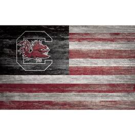 Fan Creations - South Carolina Gamecocks 11'' x 19'' Distressed Flag Sign - Multicolor