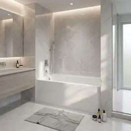 Loheer - 54 x 32 Inch Acrylic Alcove Soaking Bathtub with Apron Front Left Drain White - Glossy White