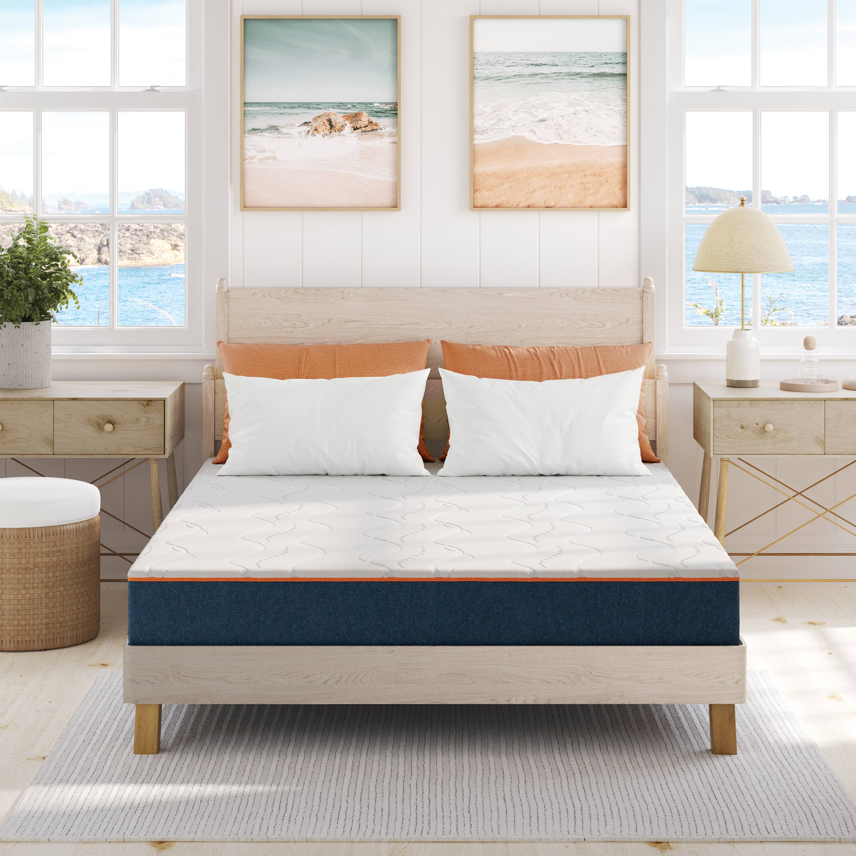 Alt View 5. Nautica - 8” Enliven Memory Foam Mattress - WHITE/GREY.