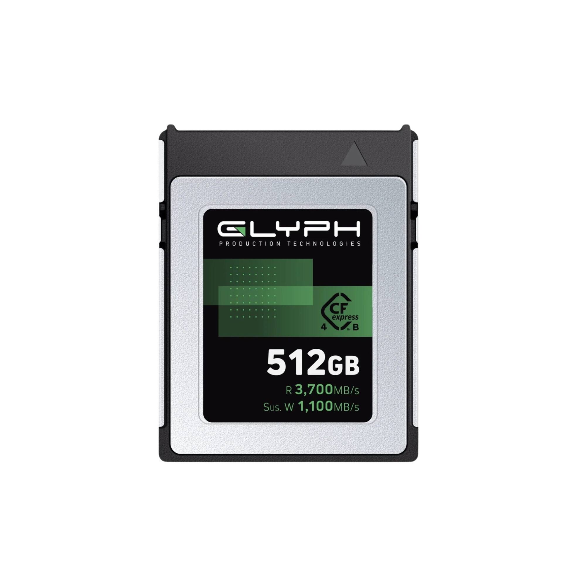 GLYPH PRODUCTION TECHNOLOGIES CF express 4 512GB R 3,700MB/s Sus. W 1,100MB/s