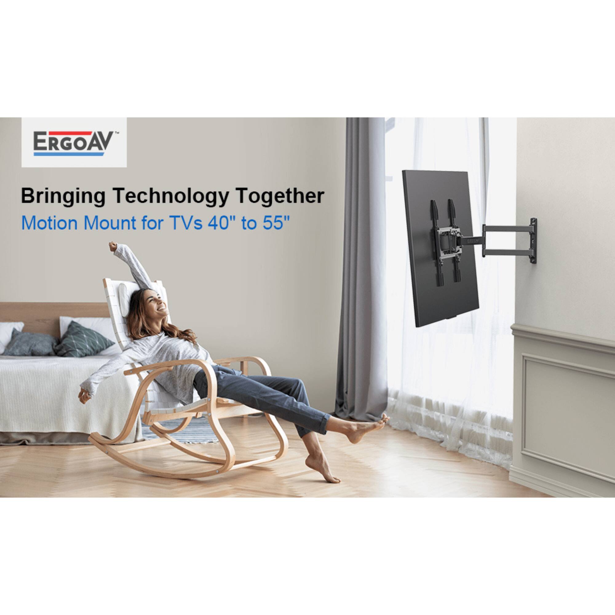 ERGOAV, Bringing Technology Together, Motion Mount for TVs 40" to 55"