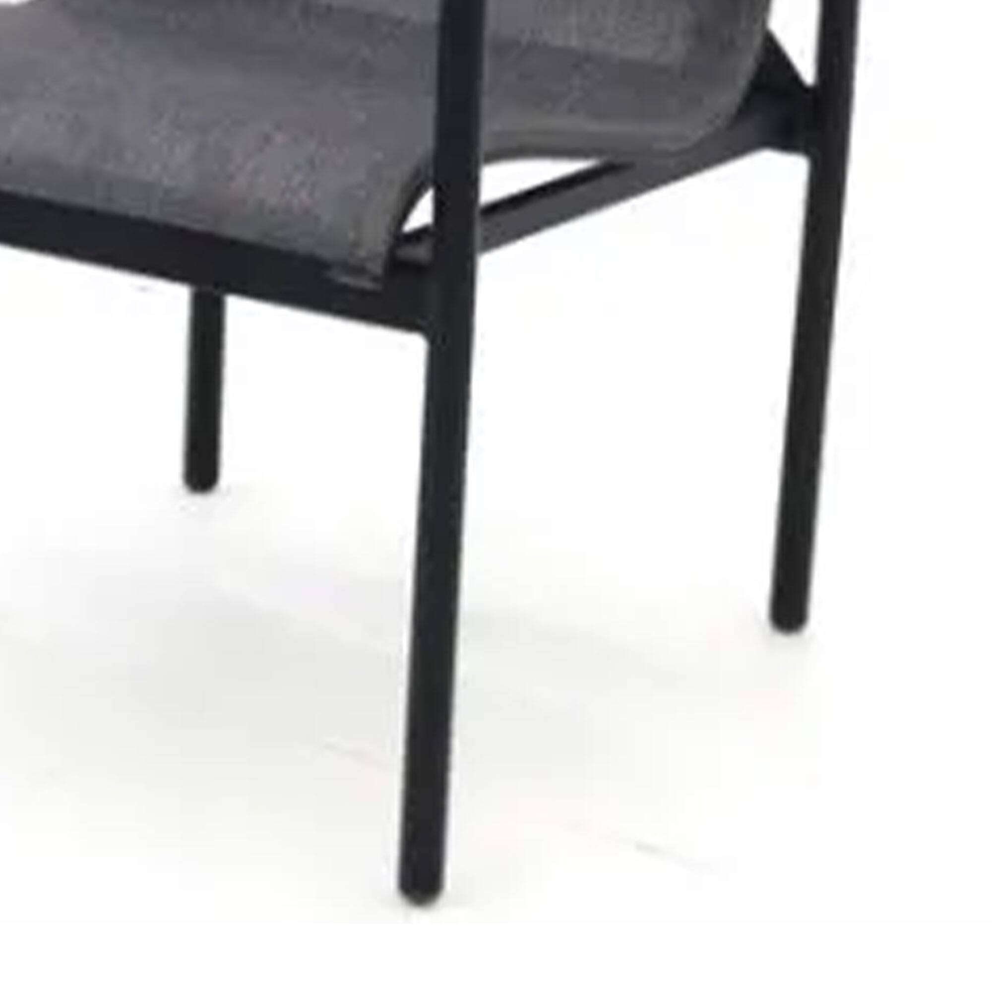 Alt View 7. Four Seasons Courtyard - Four Seasons Courtyard Norwalk Sling Fabric with Aluminum Frame Chair (4 Pack) - Gray.