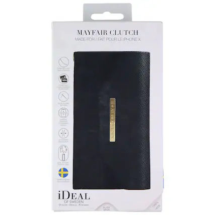 MAYFAIR CLUTCH MADE FOR / FAIT POUR LE iPHONE X
- STRAP INCLUDED
- SWAP MOUSE
- 3 CARD SLOTS
- POUR CARTES
- MADE BY HAND
- FAT MAN
- WIRELESS
- CHARGEMENT SANS FIL
- SLIM DESIGN
- DESIGN MINCE
- iDEAL CONCEPT
- CONCEPT iDEAL
- SWEDISH DESIGN
- DESIGN SUÉDOIS
iDEAL OF SWEDEN
QUALITY - DESIGN - FUNCTION
SLIDE OPEN HERE