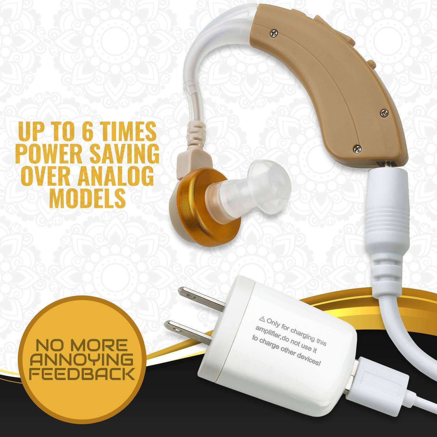 UP TO 6 TIMES POWER SAVING OVER ANALOG MODELS

NO MORE ANNOYING FEEDBACK

Only for charging this amplifier, do not use it to charge other devices!