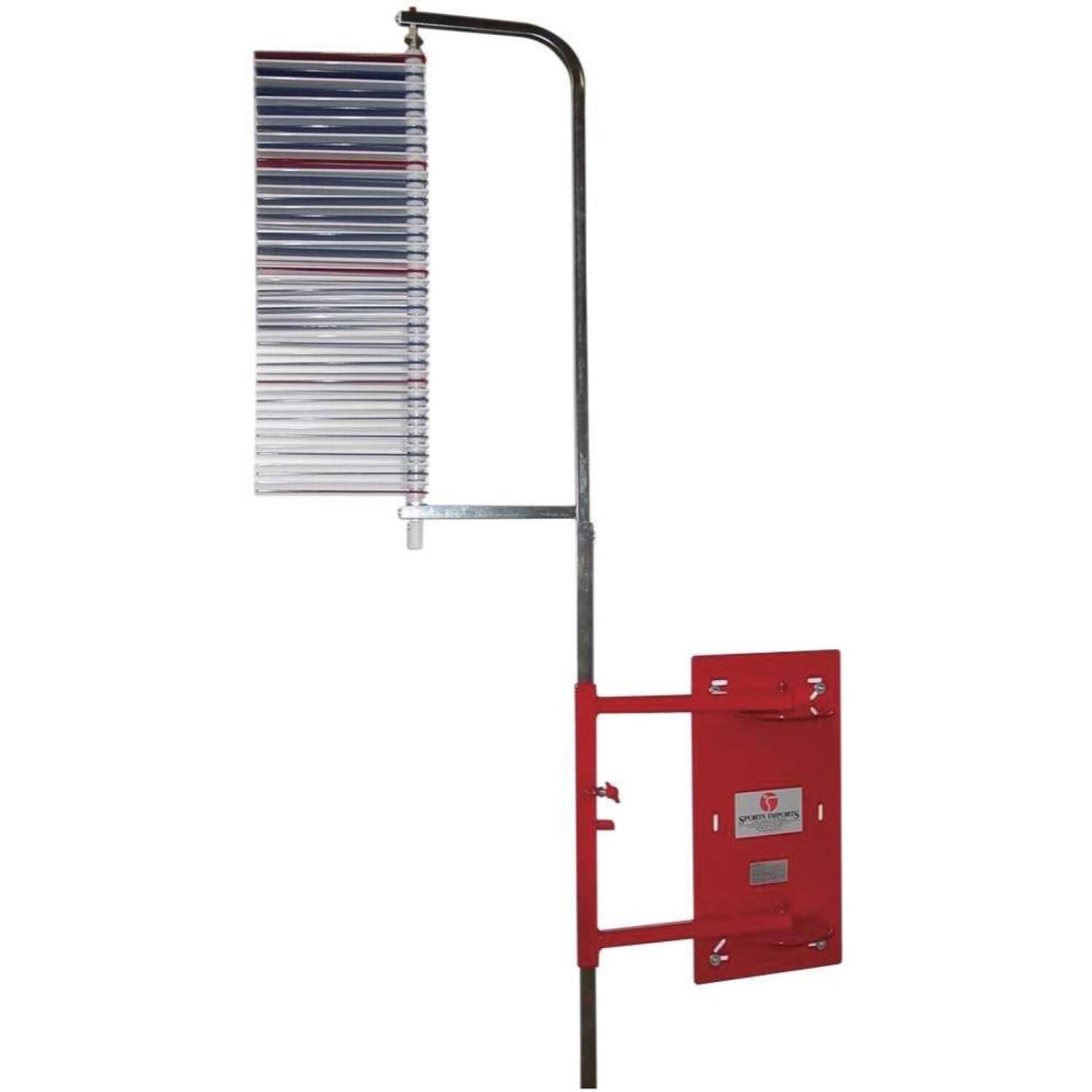 Angle. Power Systems - Vertec 6-12 ft Wall Mounted Vertical Jump Tester - High Jump Training Equipment - Red.