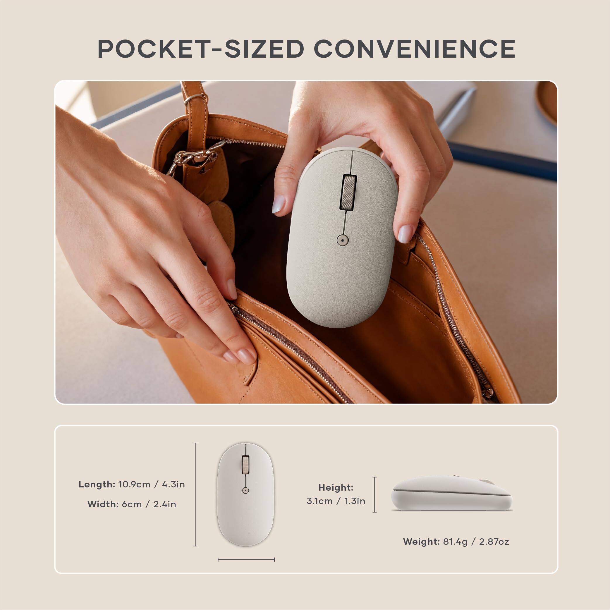 POCKET-SIZED CONVENIENCE

Length: 10.9cm / 4.3in  
Width: 6cm / 2.4in  
Height: 3.1cm / 1.3in  
Weight: 81.4g / 2.87oz