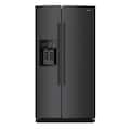 KitchenAid - 36 in. Wide 20.8 cu. ft. Side-by-Side Counter-Depth Refrigerator with Exterior Ice and Water Dispenser - Black Ore