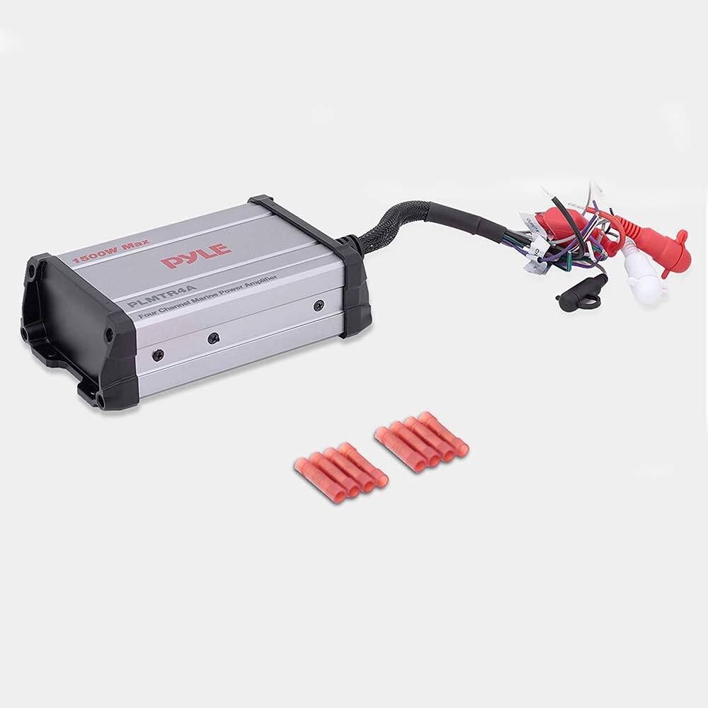 Max 1500W 1 PYLE PLMTR4A Four Channel Marine Power Amplifier