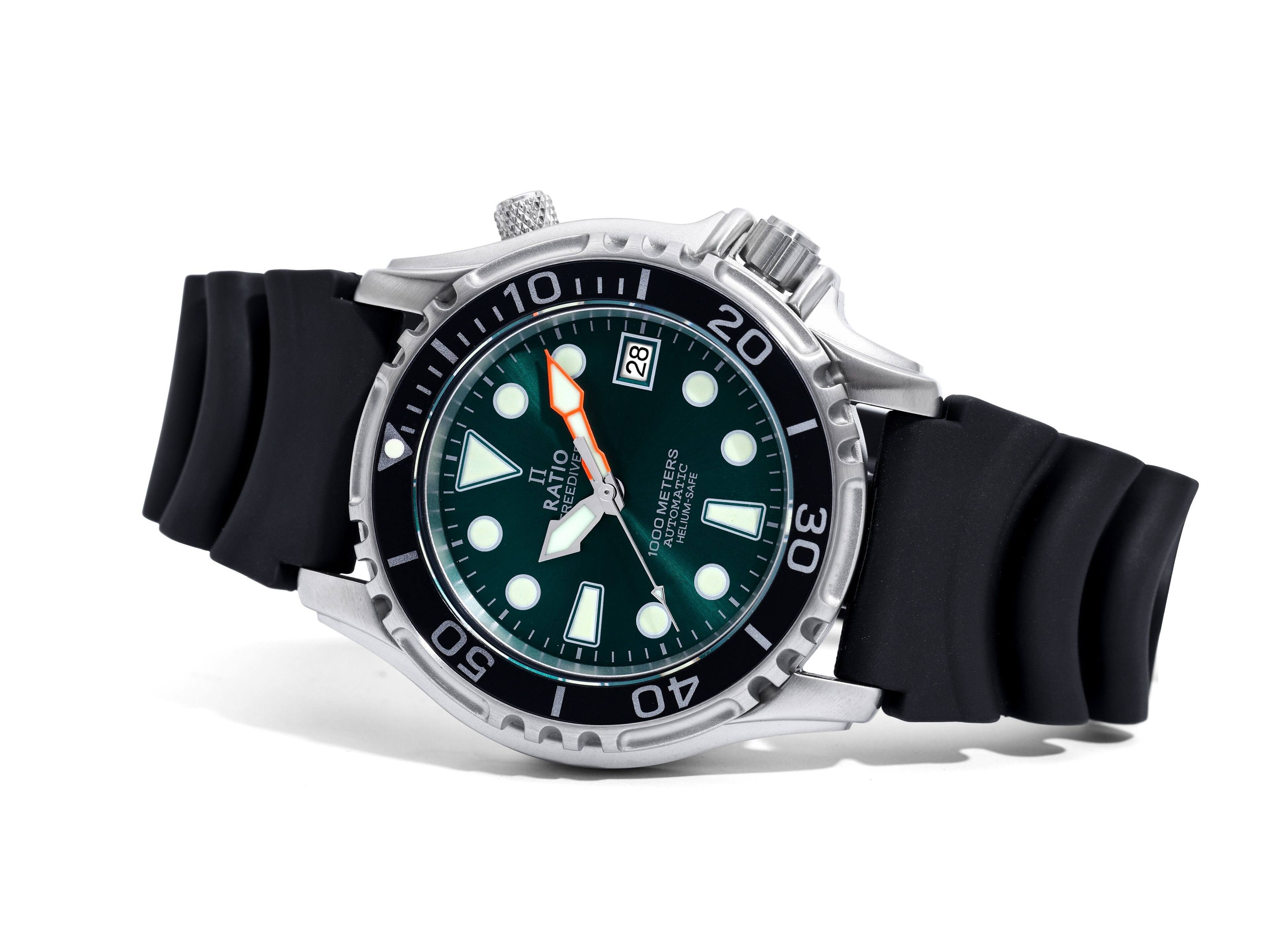 10 28 20  
RATIO REEDIVE  
1000 METERS  
AUTOMATIC  
HELIUM-SAFE  
40 30